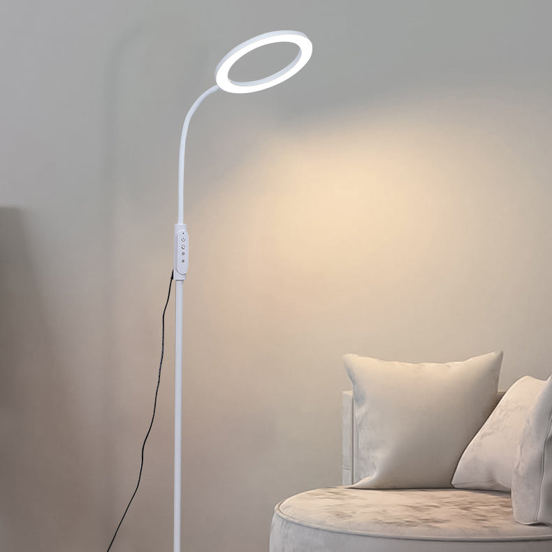 1 Light Circle Floor Lamps Modernism Metal Standard Lamps for Business Activities