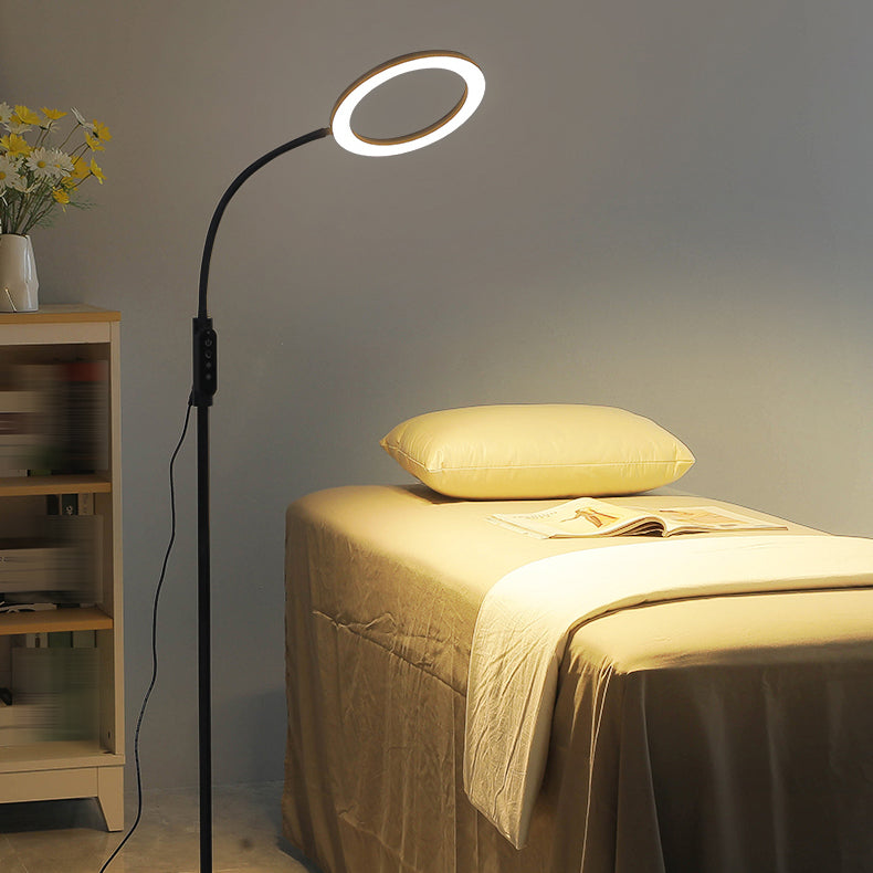 1 Light Circle Floor Lamps Modernism Metal Standard Lamps for Business Activities