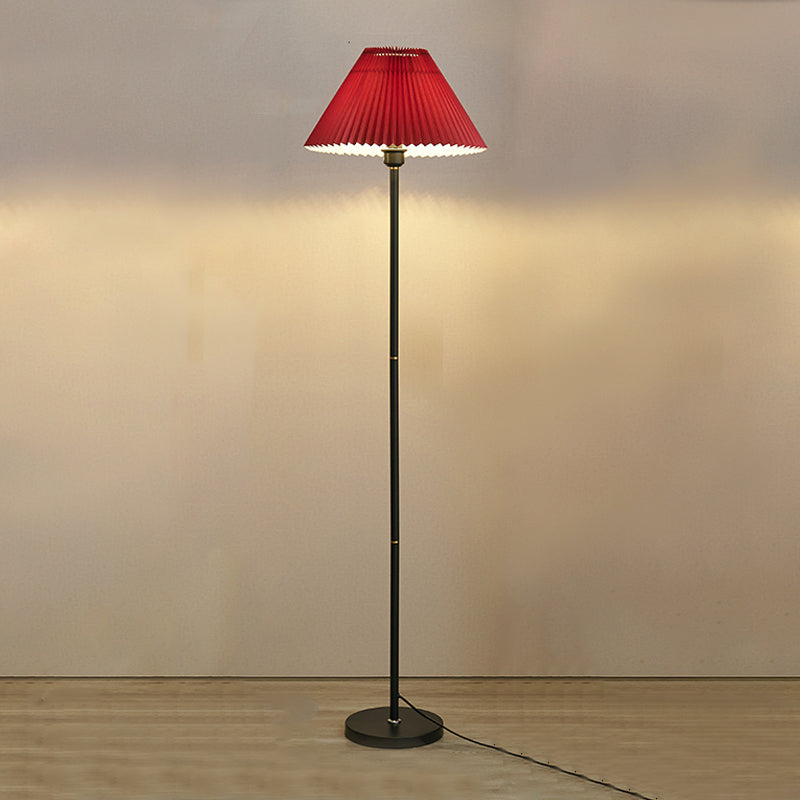 1 lampes standard en forme de cône légère lampadaire en tissu moderne pour le salon