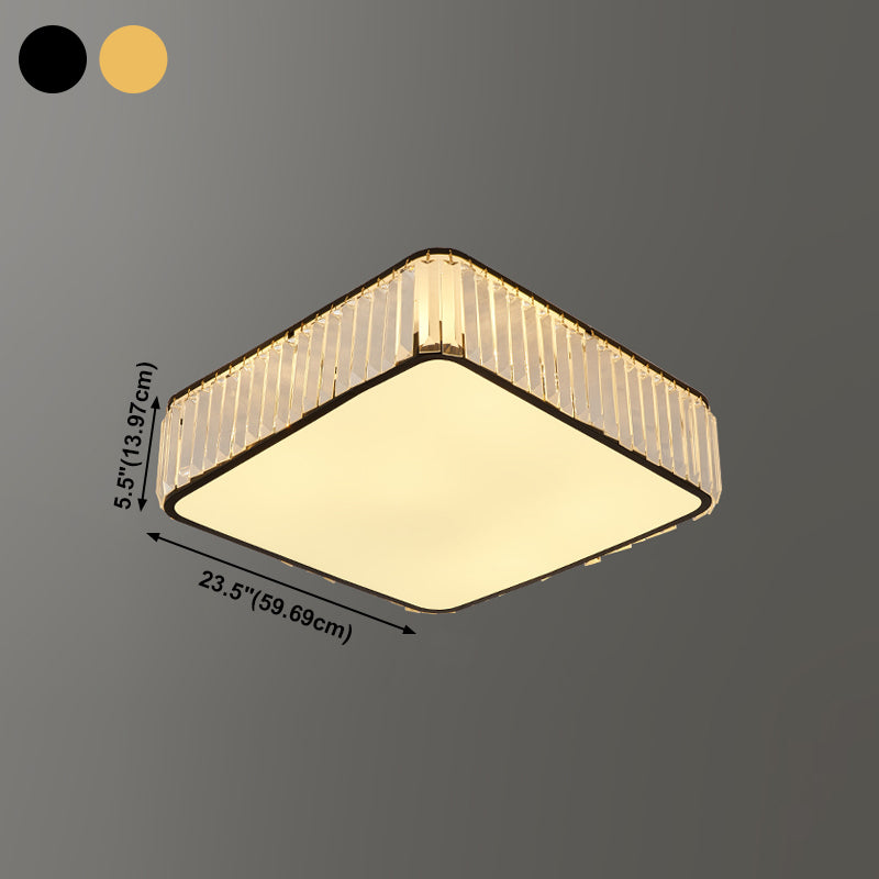 Éclairage de plafond encastré en cristal, plafonniers modernes pour salon
