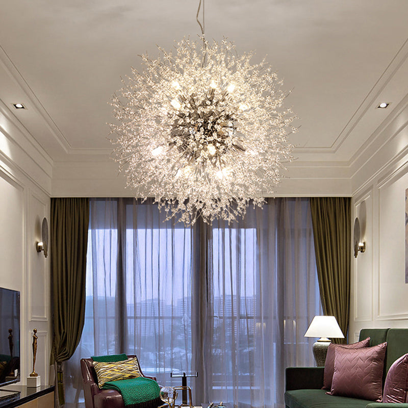 Lámparas de lámparas de araña de metal modernas Dandelion Multi-head Suspension Lamps