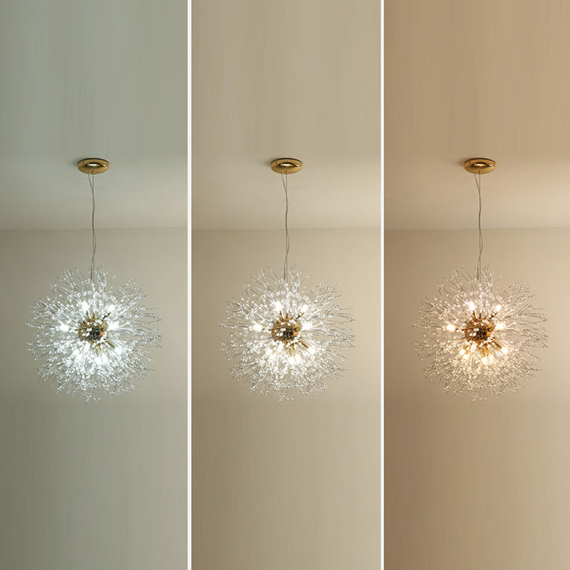 Lámparas de lámparas de araña de metal modernas Dandelion Multi-head Suspension Lamps