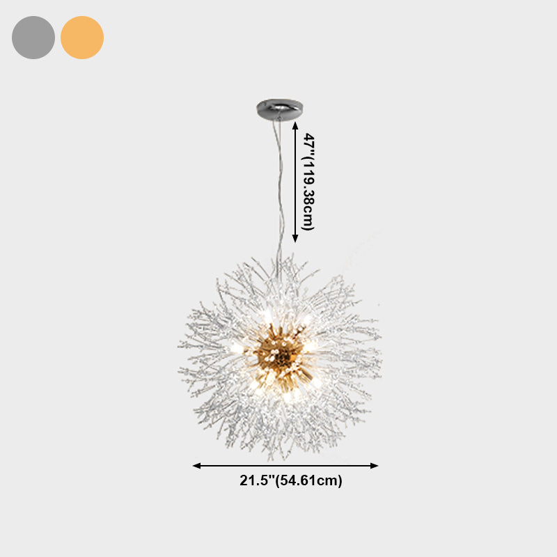 Lámparas de lámparas de araña de metal modernas Dandelion Multi-head Suspension Lamps