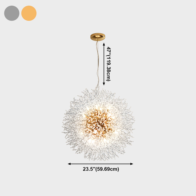 Lámparas de lámparas de araña de metal modernas Dandelion Multi-head Suspension Lamps