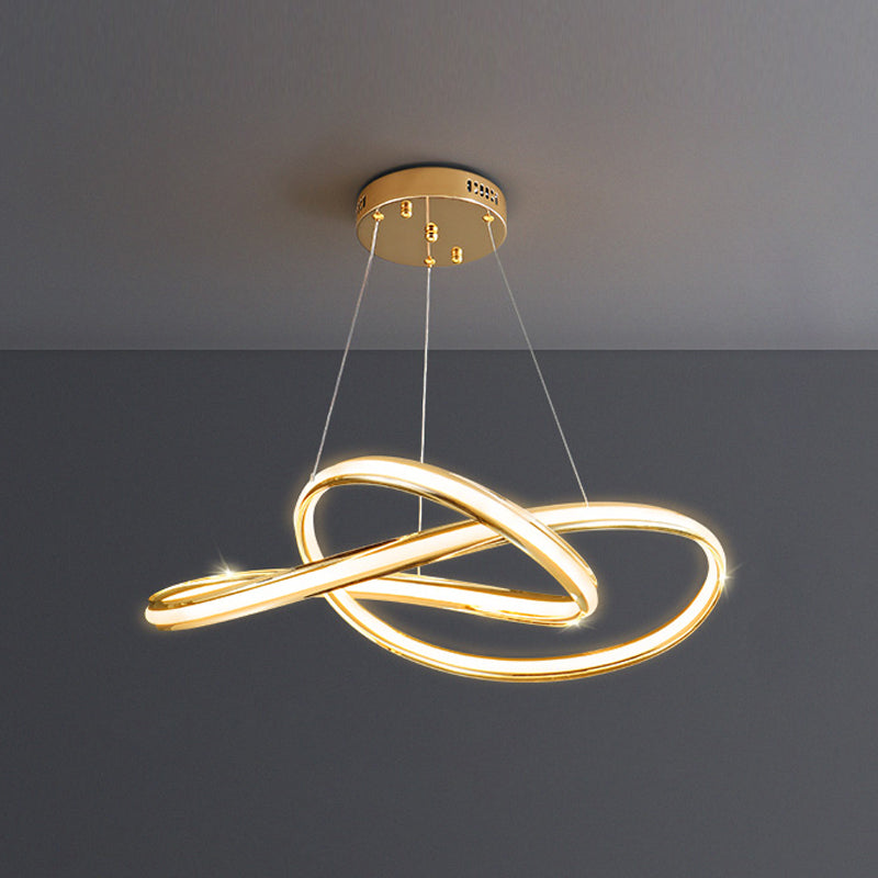 Lámparas de lámparas de lámpara de metal modernas Twist Lámparas colgantes de suspensión de 1 luces