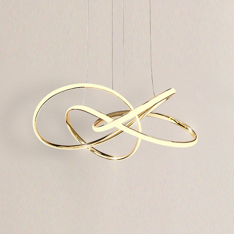 Modern Chandelier Light Fixtures Twist 1-Light Suspension Pendant Lamps for Living Room