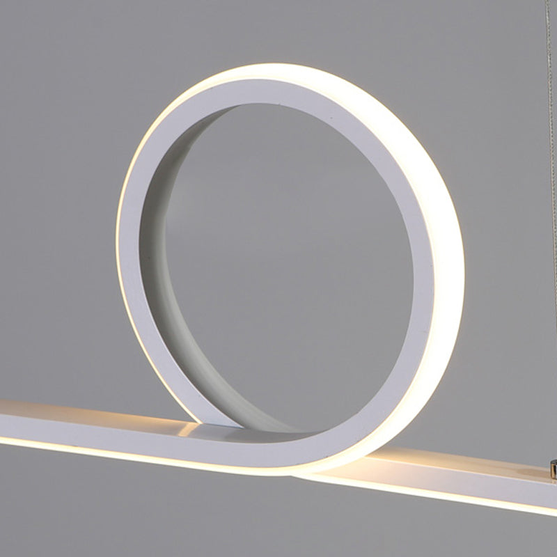 LED einfache Anhängerlampe Küche Esszimmer Moderne Kronleuchterleuchte Moderne Streifenleuchte