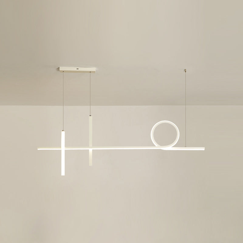 LED einfache Anhängerlampe Küche Esszimmer Moderne Kronleuchterleuchte Moderne Streifenleuchte