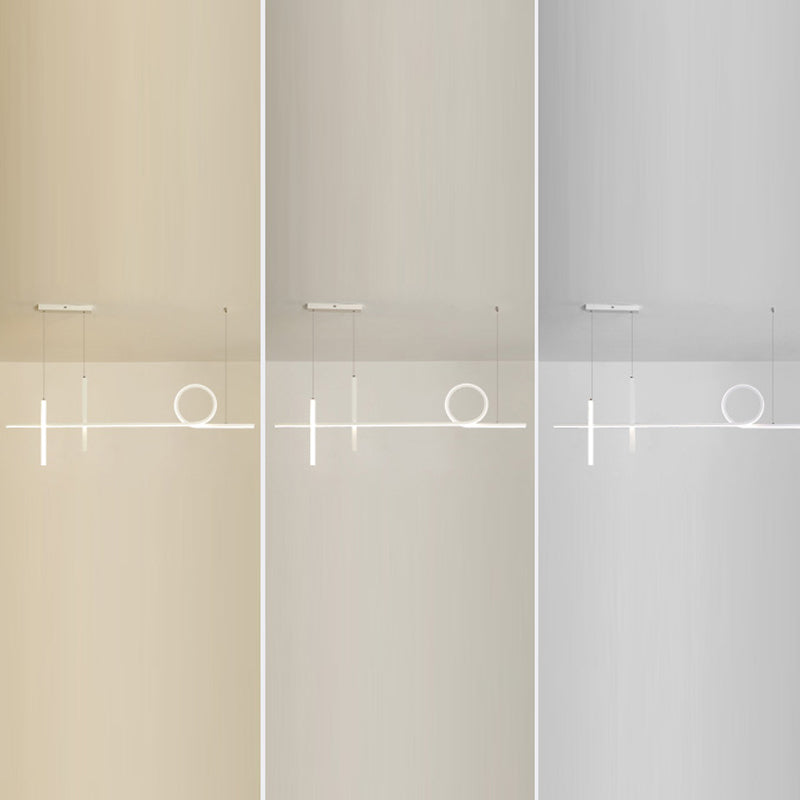 LED einfache Anhängerlampe Küche Esszimmer Moderne Kronleuchterleuchte Moderne Streifenleuchte