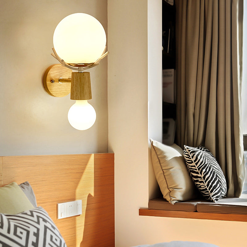 Simple Log Wall Disponce Un bulbo Luz de la pared moderna de la pared para sala de estar