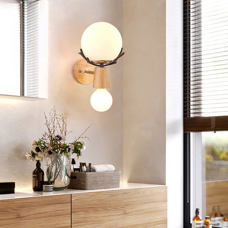 Simple Log Wall Disponce Un bulbo Luz de la pared moderna de la pared para sala de estar