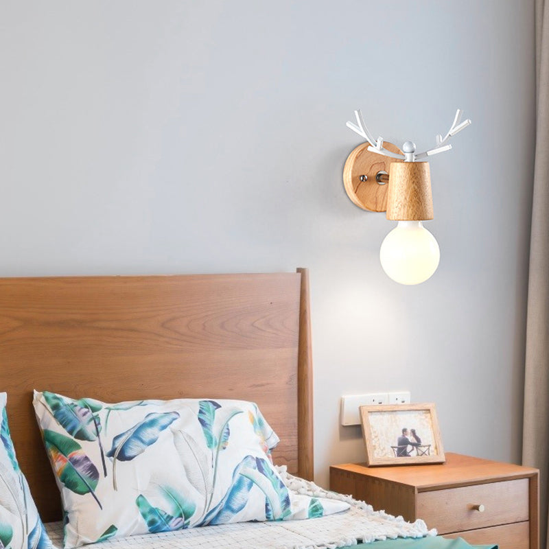 Simple Log Wall Disponce Un bulbo Luz de la pared moderna de la pared para sala de estar