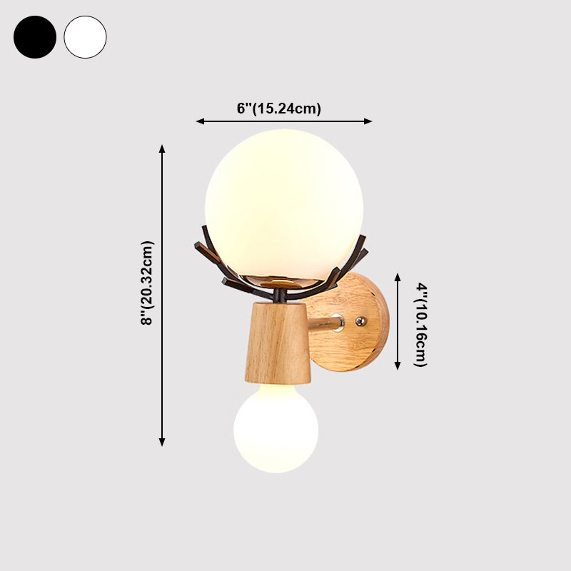 Simple Log Wall Disponce Un bulbo Luz de la pared moderna de la pared para sala de estar