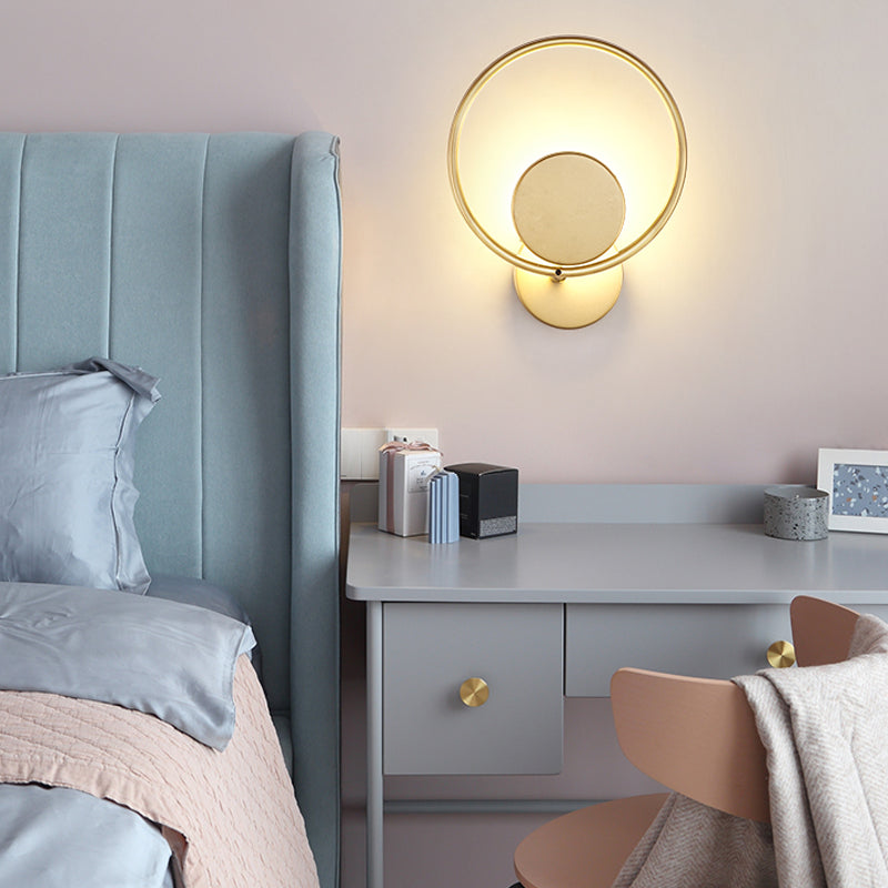 Iluminación simple montada en la pared lámpara de apliques de pared de metal de estilo de metal moderno