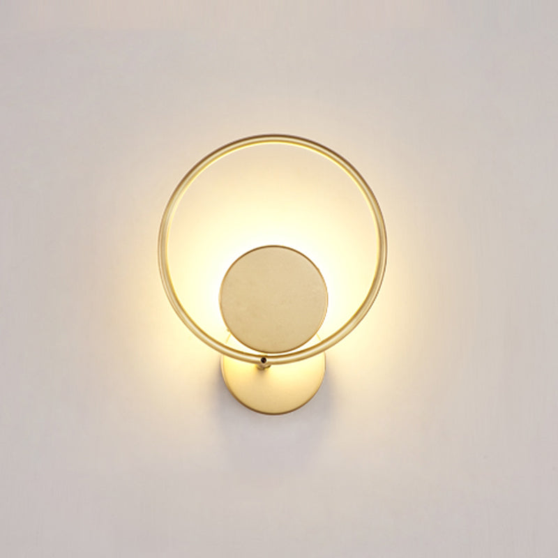 Iluminación simple montada en la pared lámpara de apliques de pared de metal de estilo de metal moderno