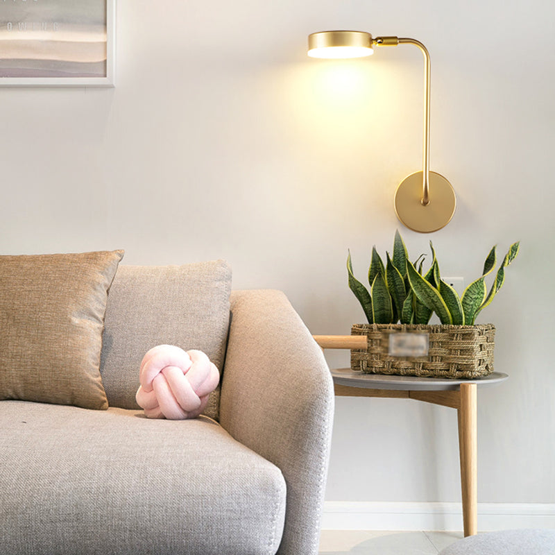 Iluminación simple montada en la pared lámpara de apliques de pared de metal de estilo de metal moderno