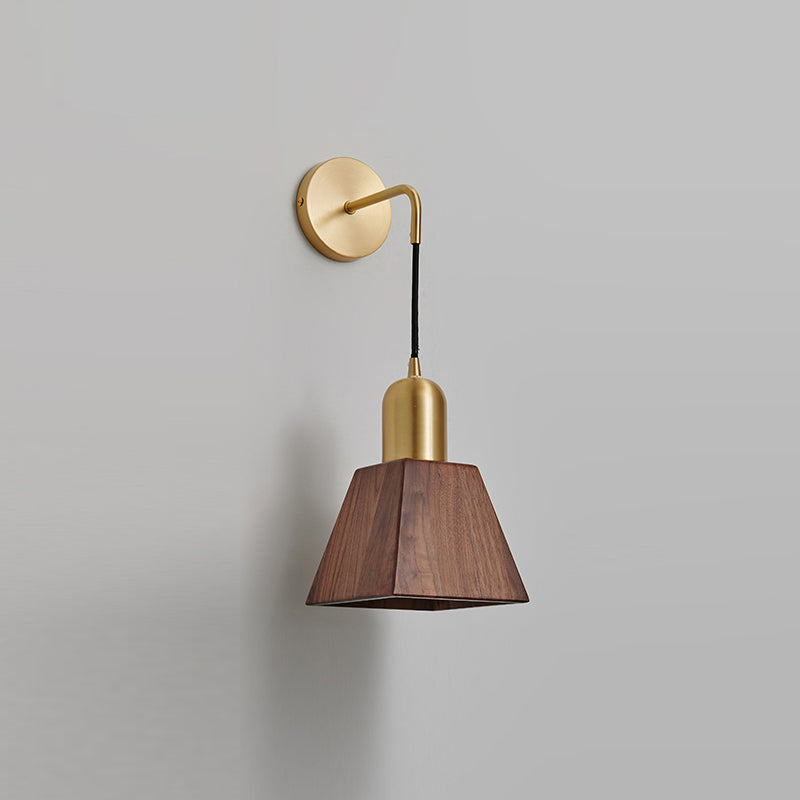 Wohnzimmer Wandleuchte moderne einfache Walnuss 1 Kopfwand montierte Leuchte