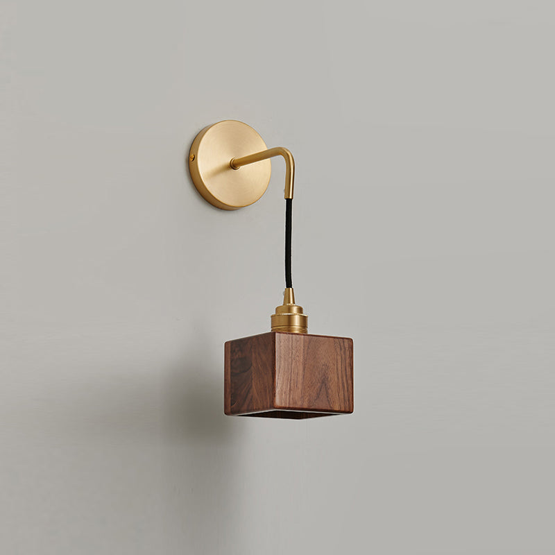 Wohnzimmer Wandleuchte moderne einfache Walnuss 1 Kopfwand montierte Leuchte