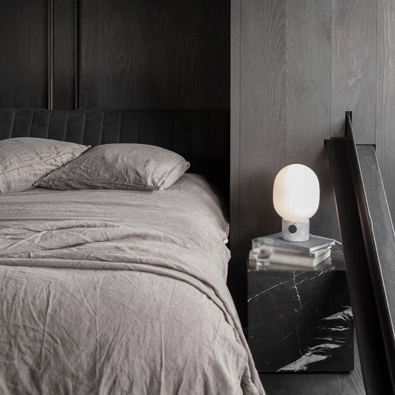 Nordic Style Simple Marble Table Lamp Modern Style Glass Desk Lamp for Study Bedroom