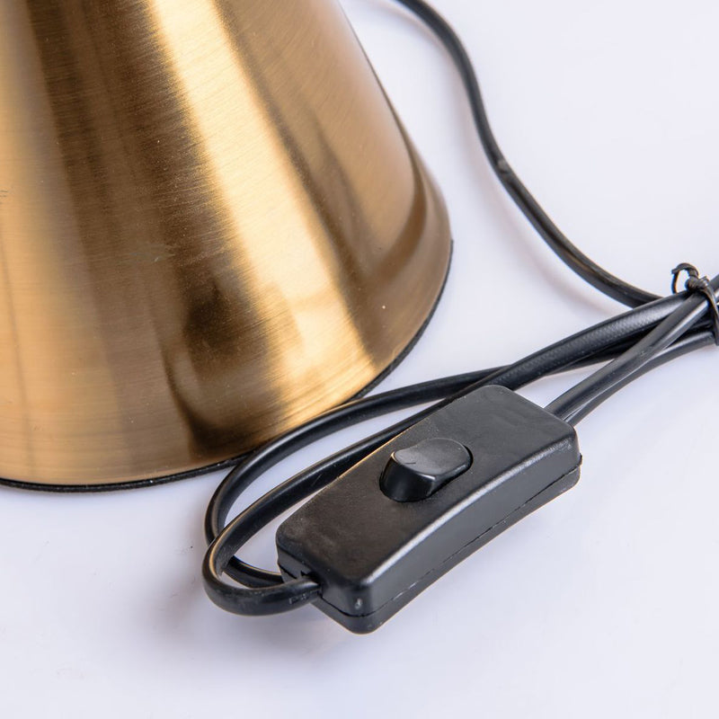 Gold Cone Shape Table Lamp Nordic Style Table Light with Glass for Bedroom