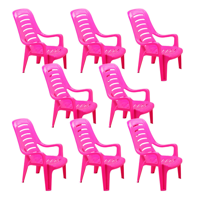 Fauteuils de salle à manger en plastique d'intérieur modernes, fauteuils de salle à manger empilables avec échelle arrière