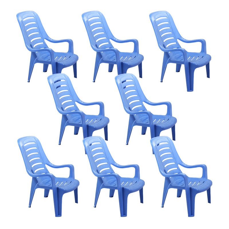 Fauteuils de salle à manger en plastique d'intérieur modernes, fauteuils de salle à manger empilables avec échelle arrière