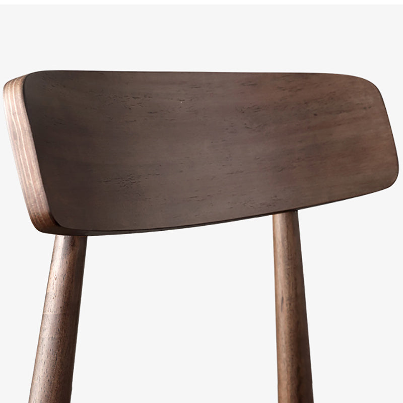 Silla de comedor de madera estilo escandinavo, silla auxiliar de comedor con respaldo abierto (juego de 2)