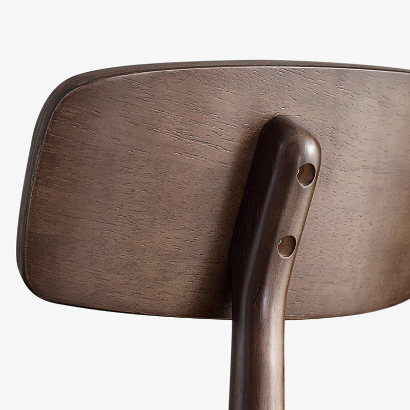 Silla de comedor de madera estilo escandinavo, silla auxiliar de comedor con respaldo abierto (juego de 2)