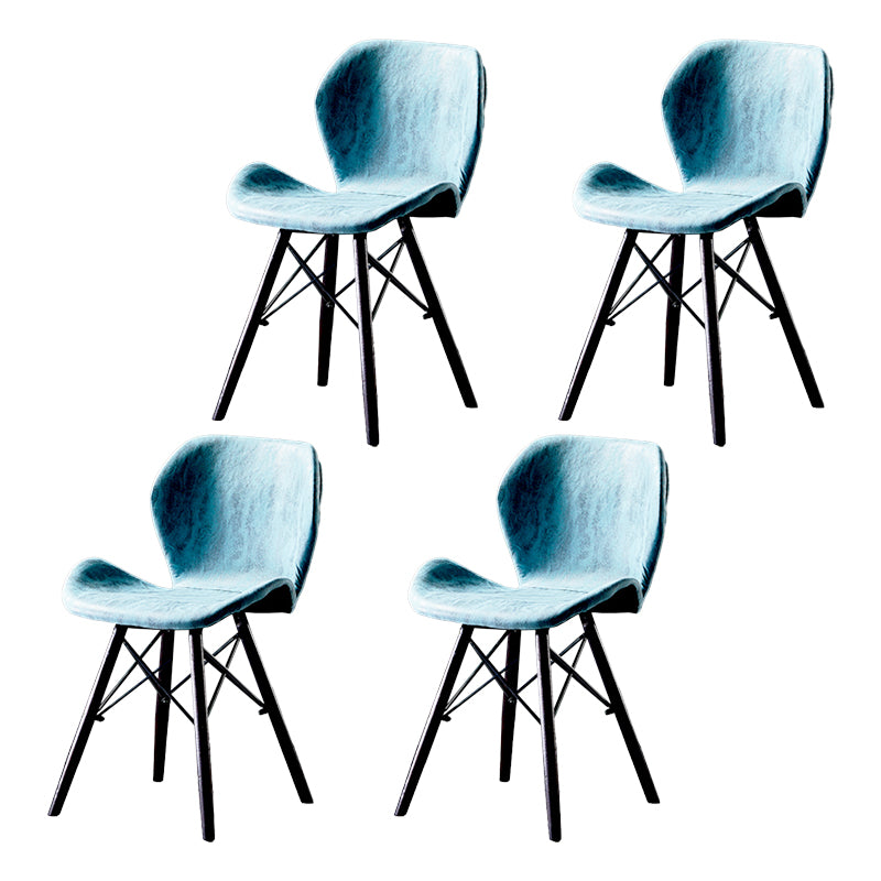 Silla lateral industrial interior Wingback Silla tapizada de madera del comedor