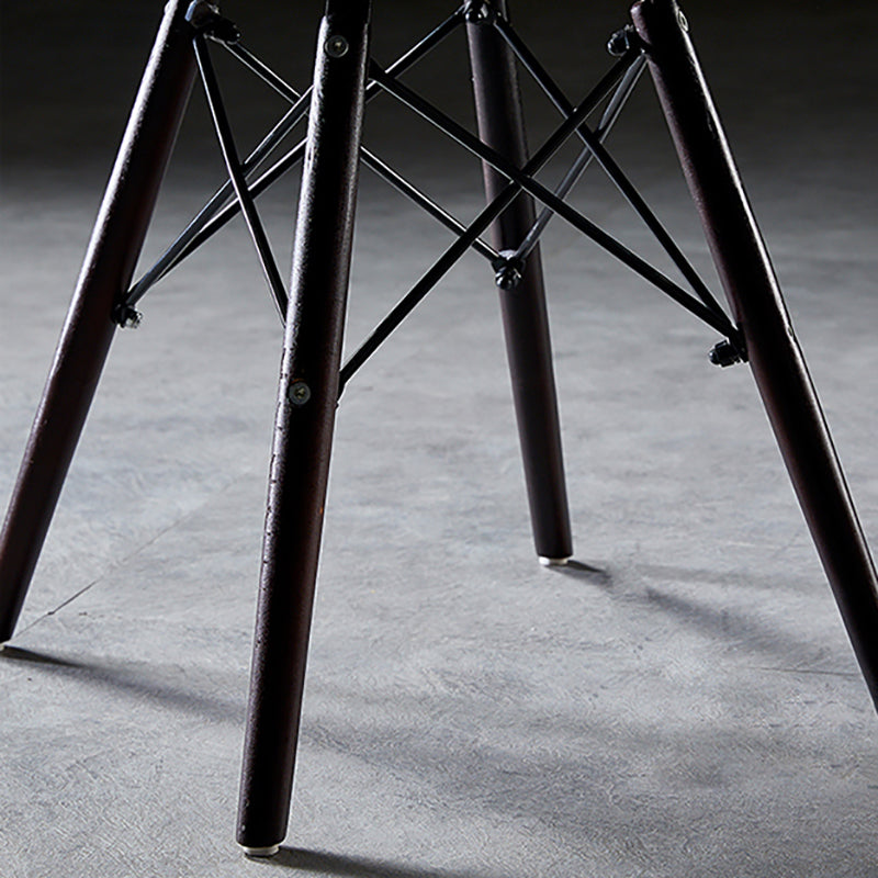 Silla lateral industrial interior Wingback Silla tapizada de madera del comedor