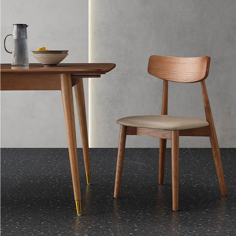 Hedendaagse houten eetkamerstoel Open Back Dining Side Chair (set van 2)
