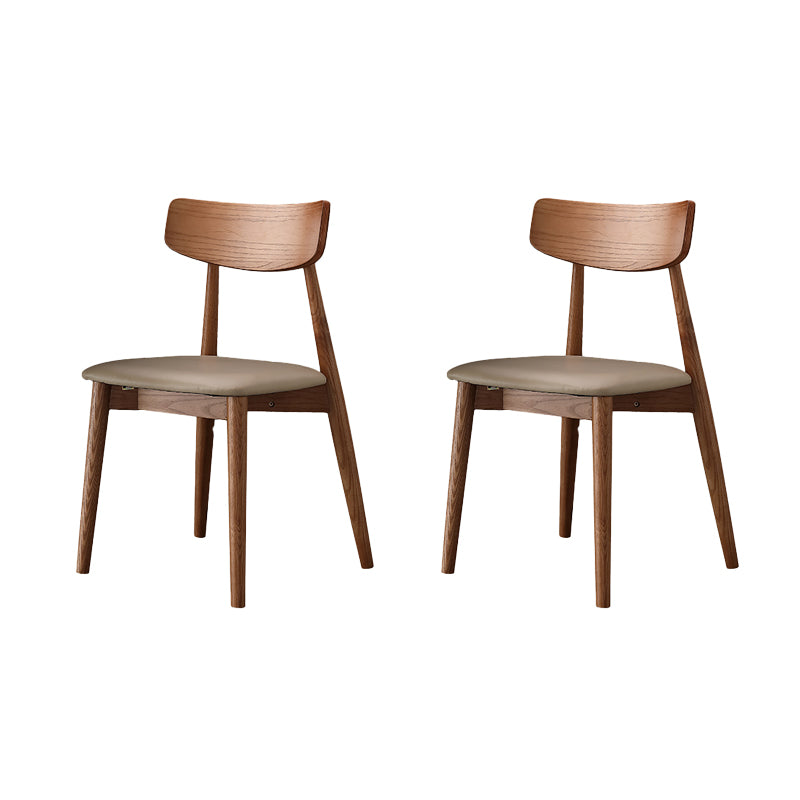 Hedendaagse houten eetkamerstoel Open Back Dining Side Chair (set van 2)