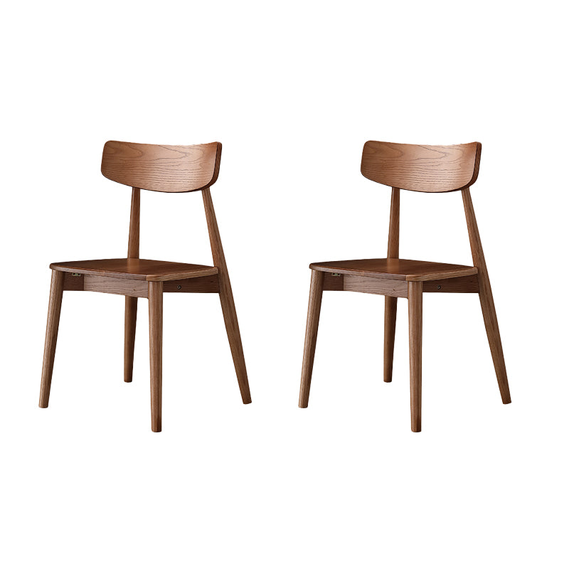 Hedendaagse houten eetkamerstoel Open Back Dining Side Chair (set van 2)