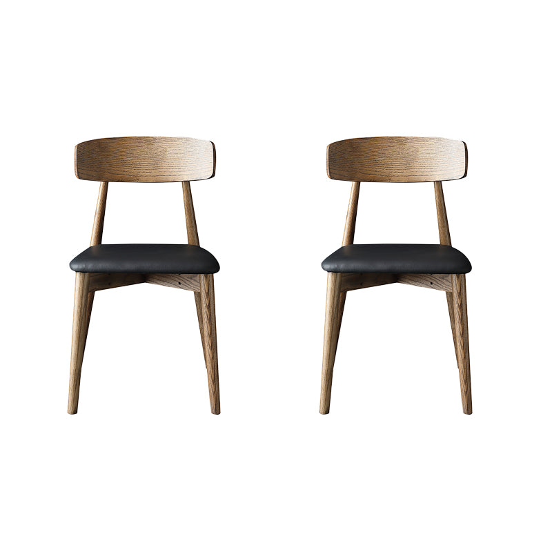Hedendaagse houten eetkamerstoel Open Back Dining Side Chair (set van 2)