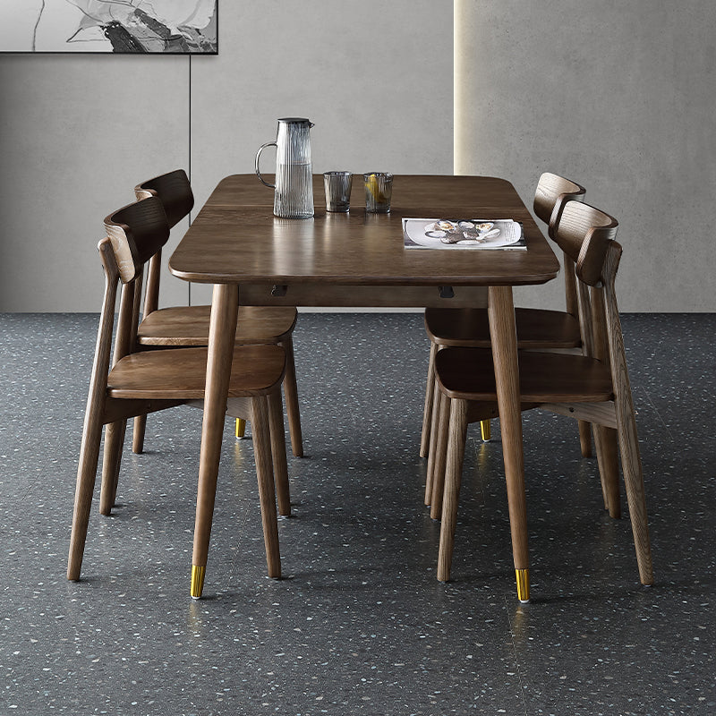 Hedendaagse houten eetkamerstoel Open Back Dining Side Chair (set van 2)