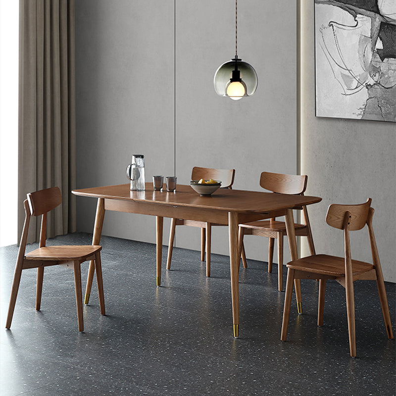 Hedendaagse houten eetkamerstoel Open Back Dining Side Chair (set van 2)