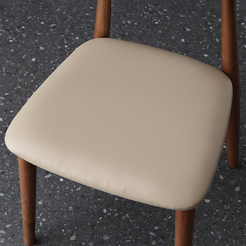 Hedendaagse houten eetkamerstoel Open Back Dining Side Chair (set van 2)