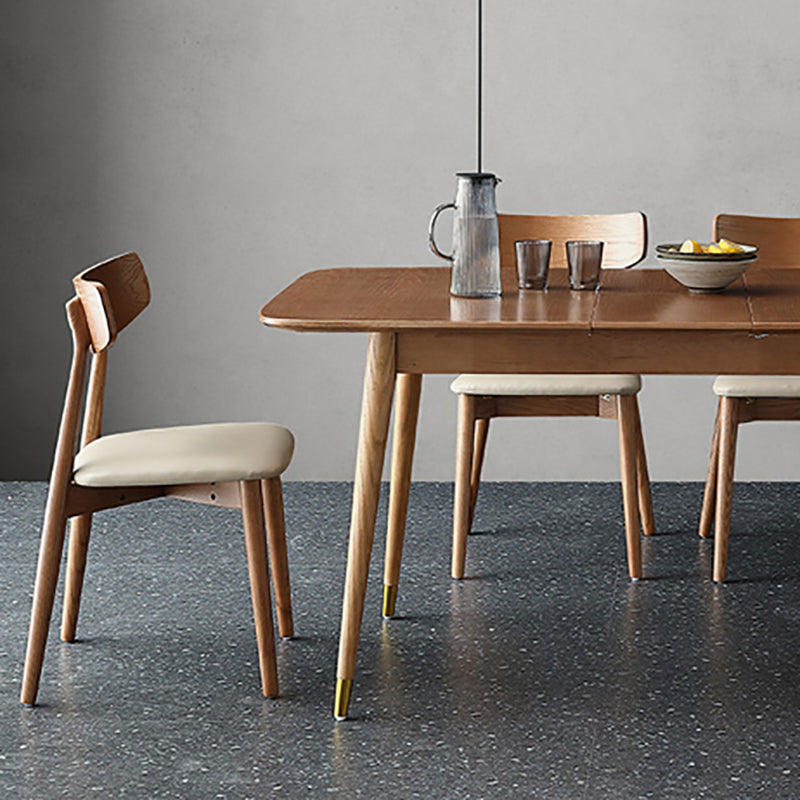 Hedendaagse houten eetkamerstoel Open Back Dining Side Chair (set van 2)
