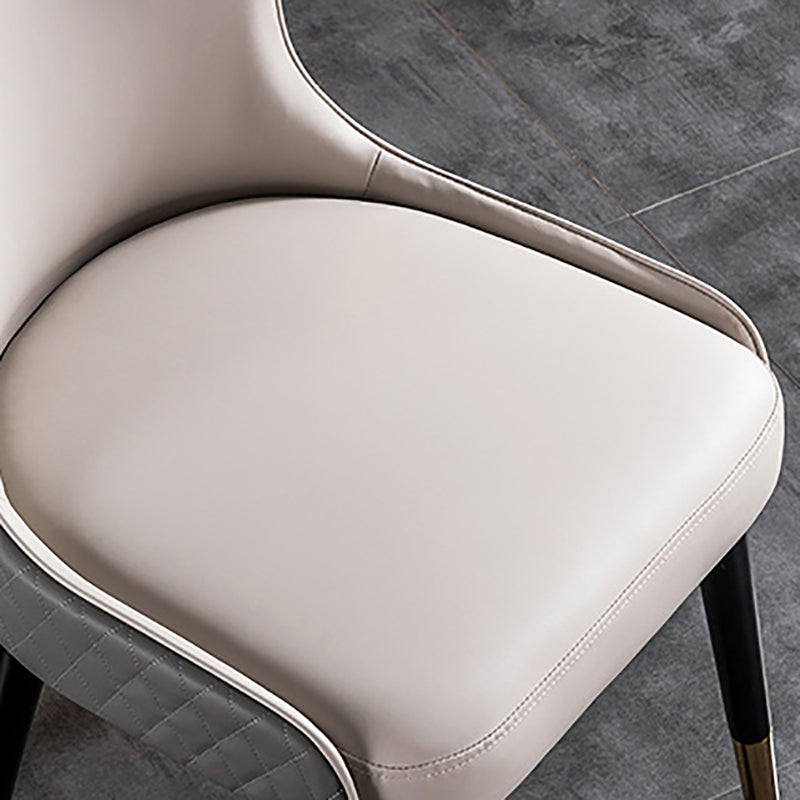 Sillas de comedor de cuero de PU de estilo contemporáneo Silla con respaldo tapizado para cocina