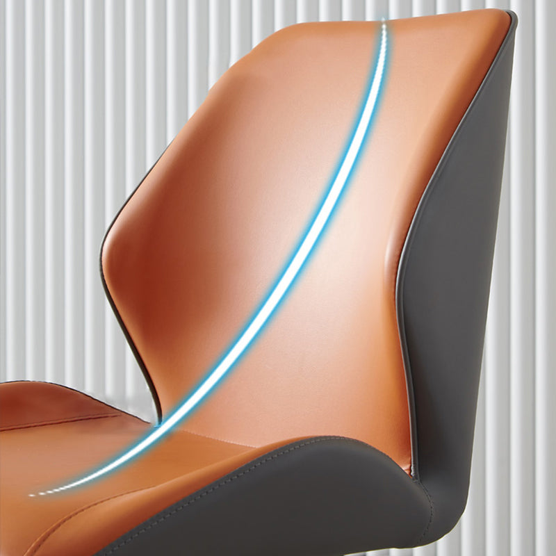 Sillas orejeras estilo moderno Sillas de comedor de cuero sin brazos (Juego de 2)