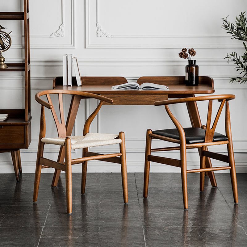 Silla de comedor de madera de estilo escandinavo Silla Wishbone con brazo