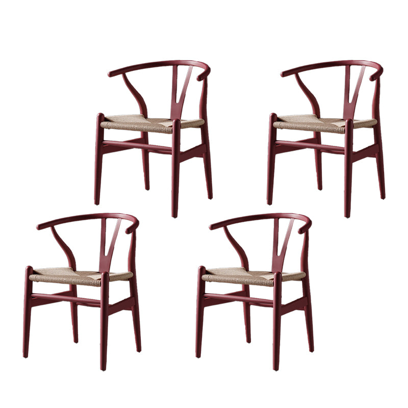 Silla de comedor de madera de estilo escandinavo Silla Wishbone con brazo