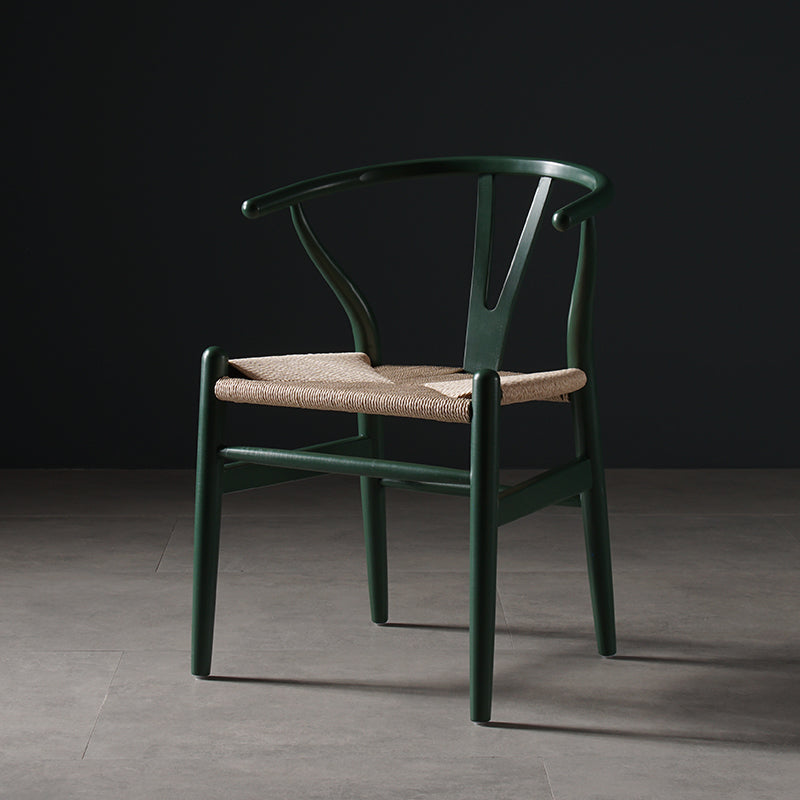 Silla de comedor de madera de estilo escandinavo Silla Wishbone con brazo