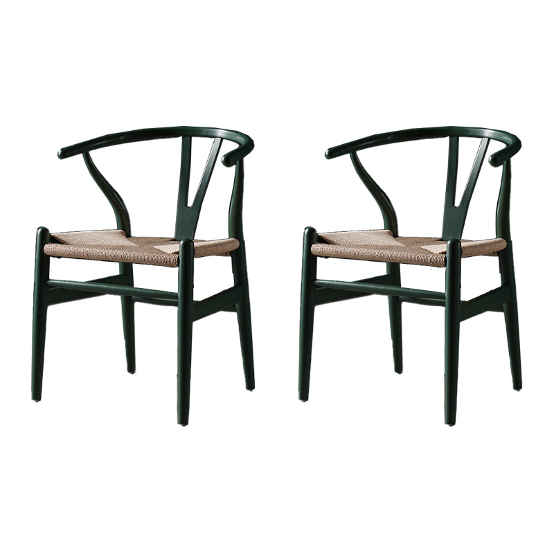 Silla de comedor de madera de estilo escandinavo Silla Wishbone con brazo