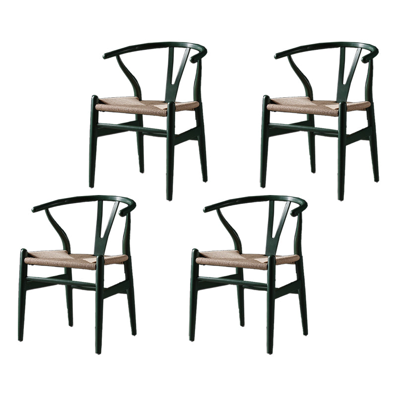 Silla de comedor de madera de estilo escandinavo Silla Wishbone con brazo