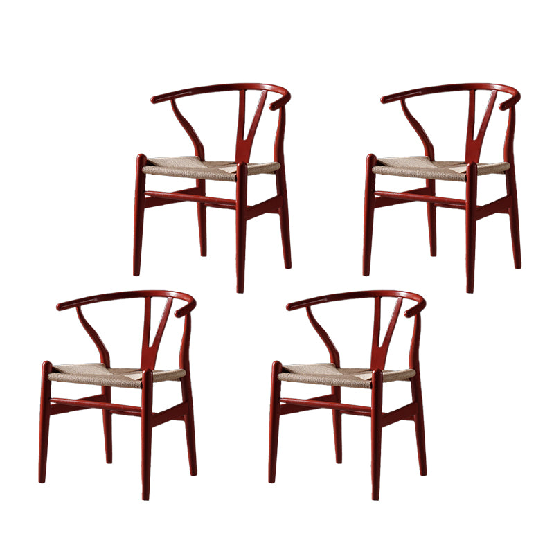 Silla de comedor de madera de estilo escandinavo Silla Wishbone con brazo