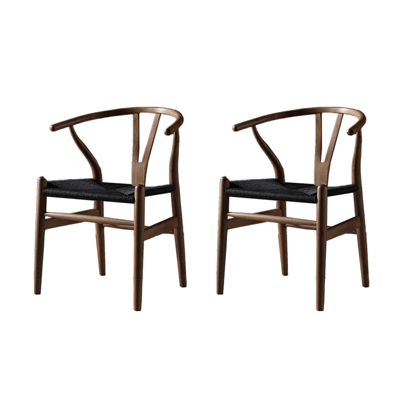 Silla de comedor de madera de estilo escandinavo Silla Wishbone con brazo