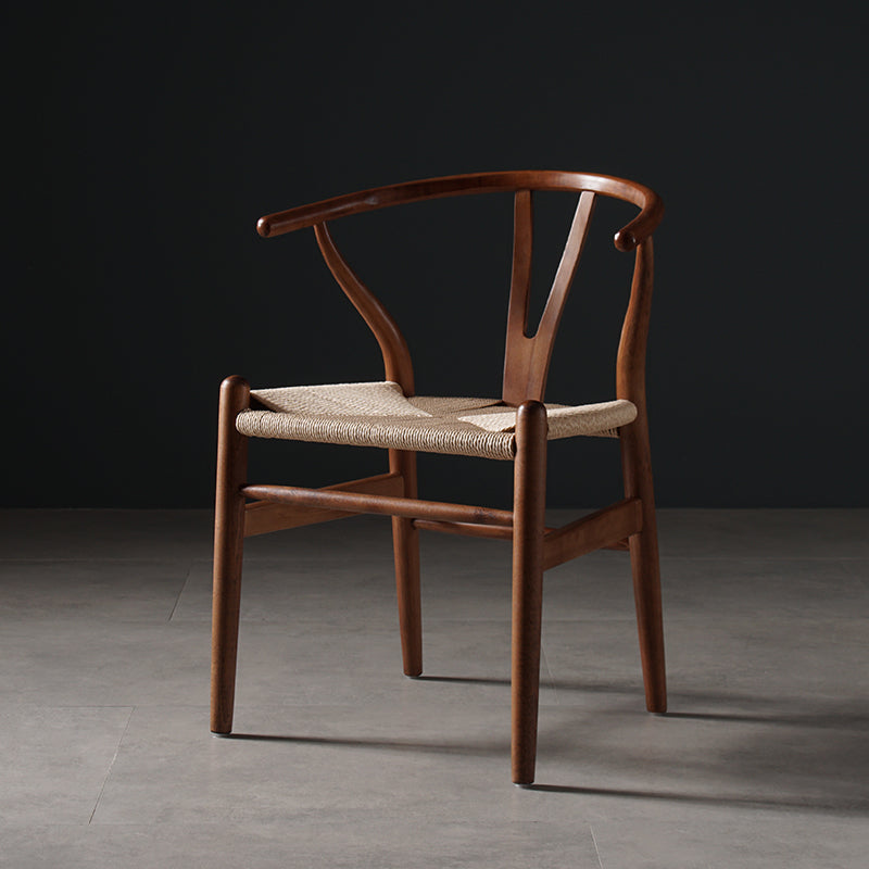 Silla de comedor de madera de estilo escandinavo Silla Wishbone con brazo