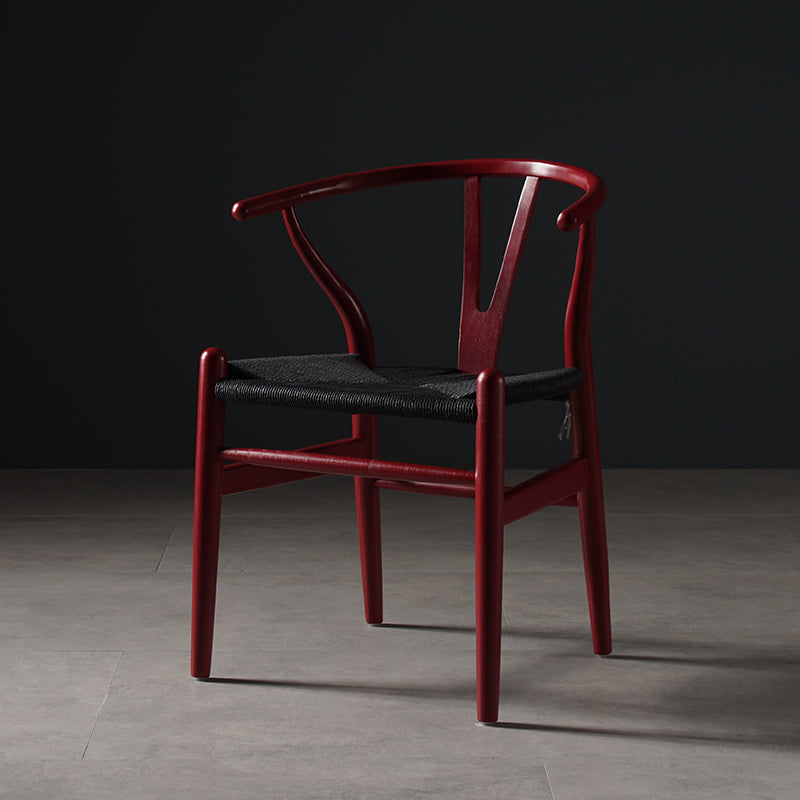 Silla de comedor de madera de estilo escandinavo Silla Wishbone con brazo