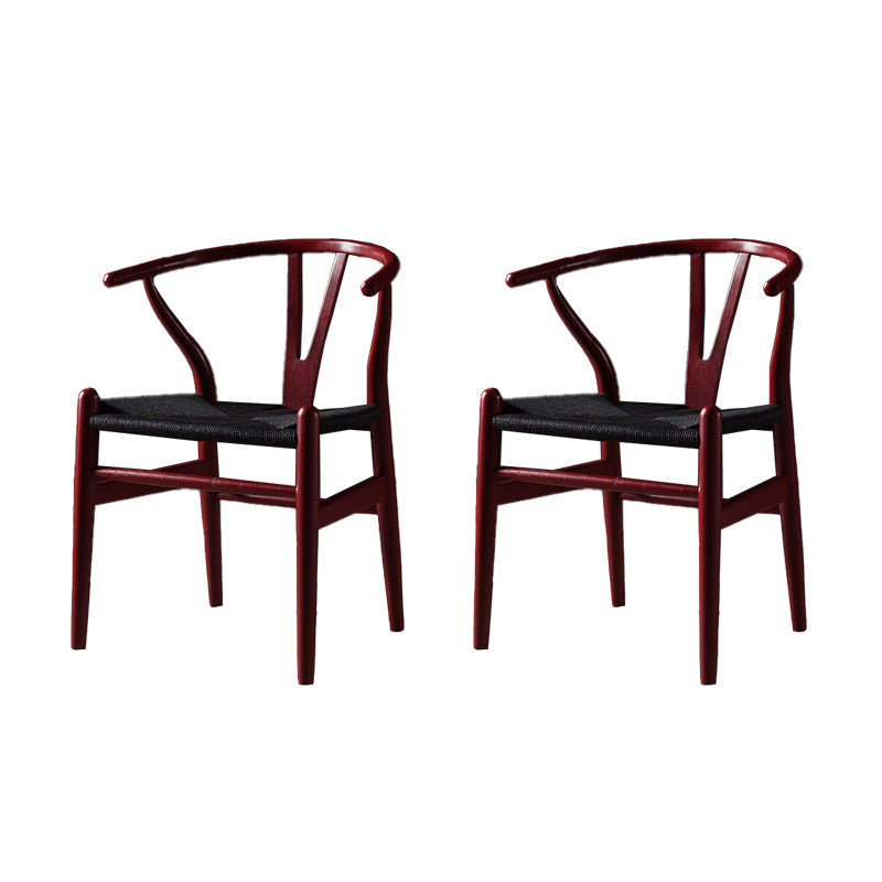 Silla de comedor de madera de estilo escandinavo Silla Wishbone con brazo